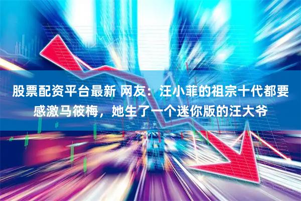 股票配资平台最新 网友：汪小菲的祖宗十代都要感激马筱梅，她生了一个迷你版的汪大爷